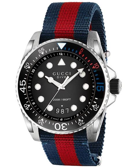 503441537 gucci nato|Gucci Men's Swiss Diver Blue.